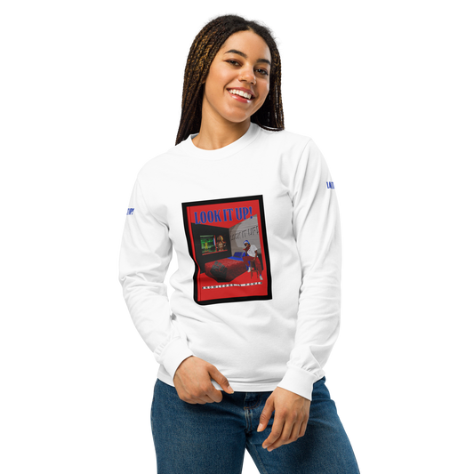 Look It Up Long-sleeve Heavyweight White T