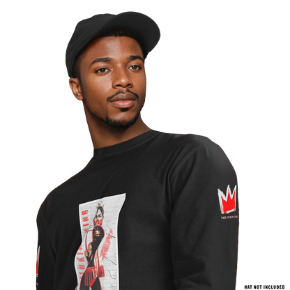 Warrior King Long Sleeve heavyweight Black T