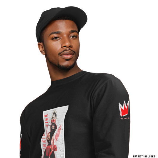 Warrior King Long Sleeve heavyweight Black T